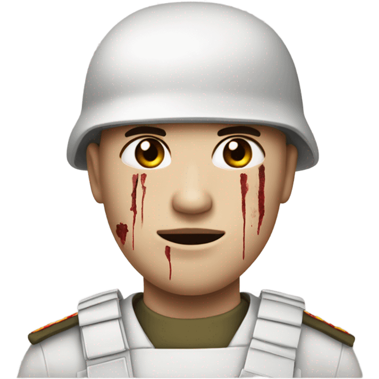 white wounded soldier emoji