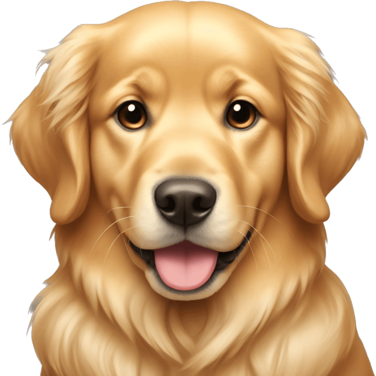 Golden retriever with a bow on its ear emoji