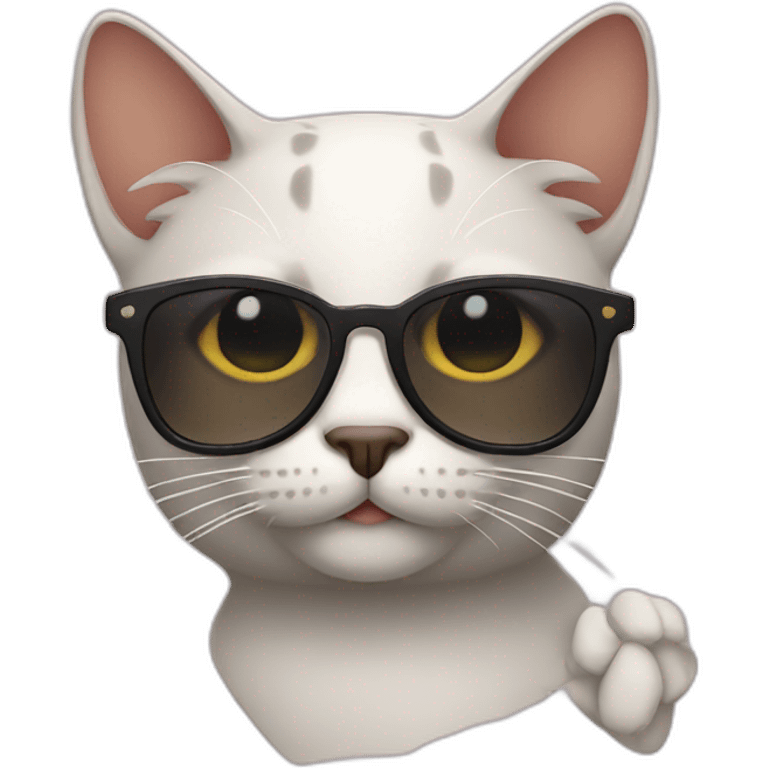 Cat with sunglasses emoji