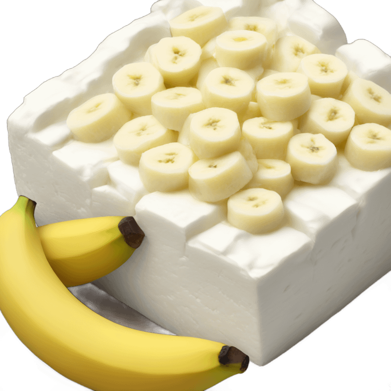 cottage cheese with banana emoji