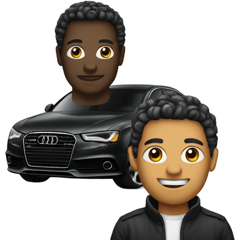 Create a black Audi  emoji