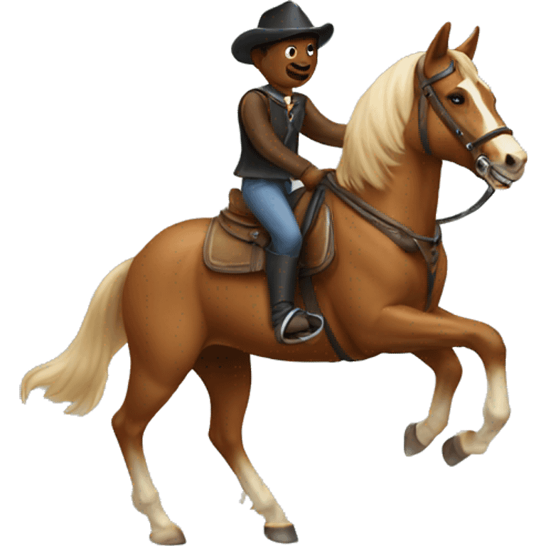 Dog riding a horse  emoji