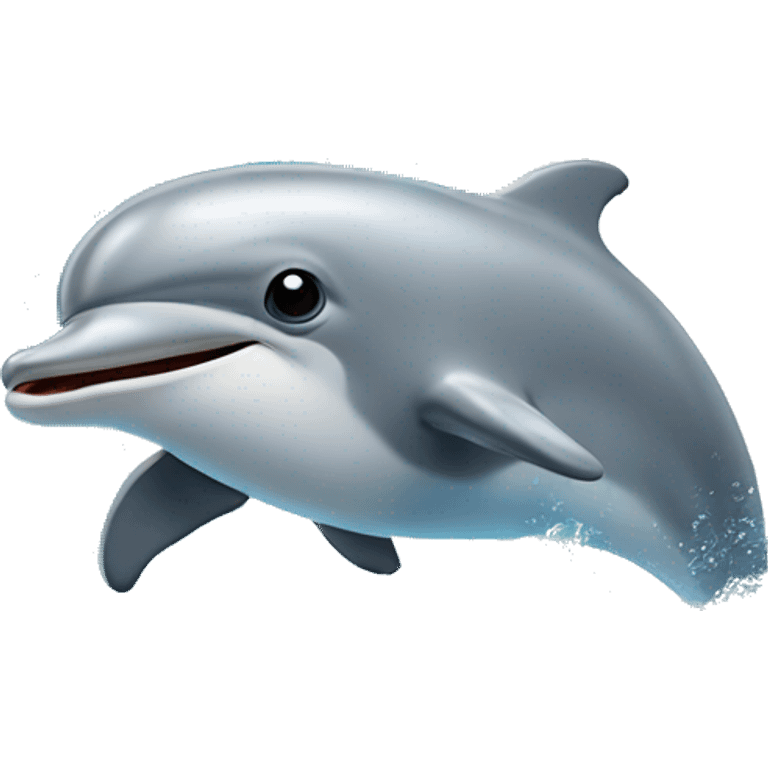 Dolphin jumping through heart shaped water splash emoji