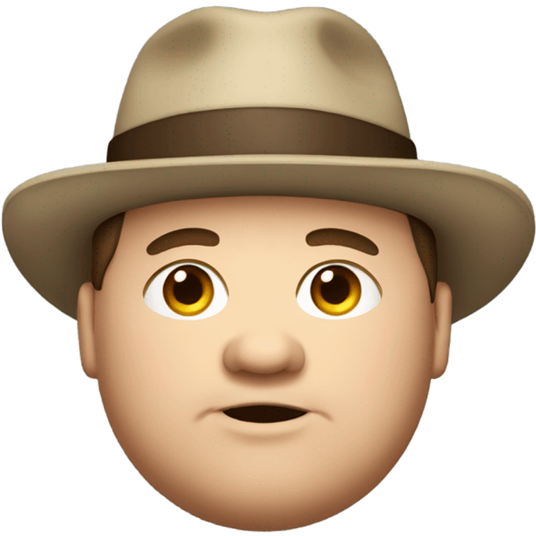 super fat guy with a hat and brown hair emoji