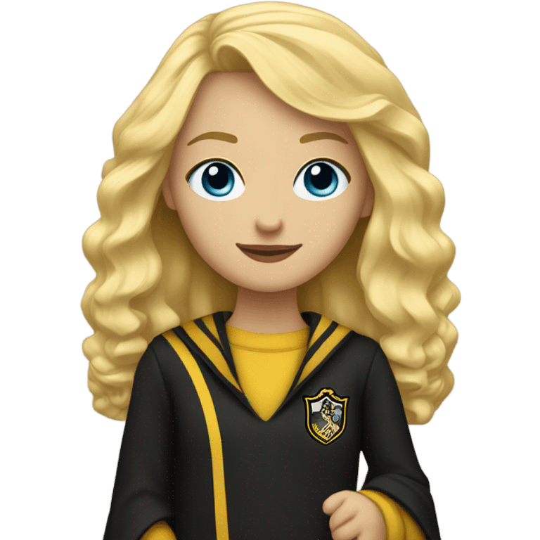 Blonde blue eye hufflepuff student adult  emoji