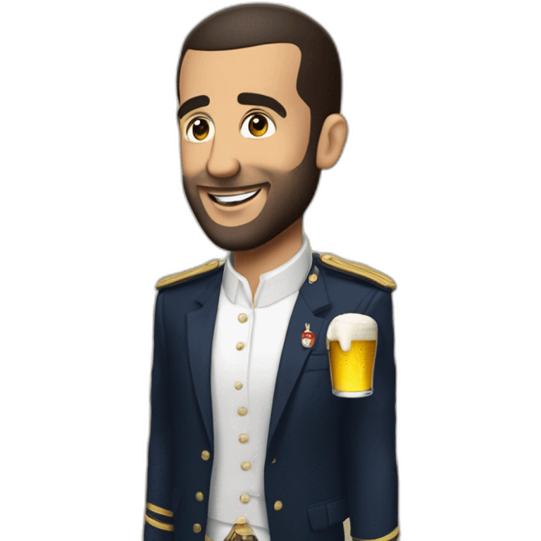 Macron-bois-une-biere-avec-drake emoji