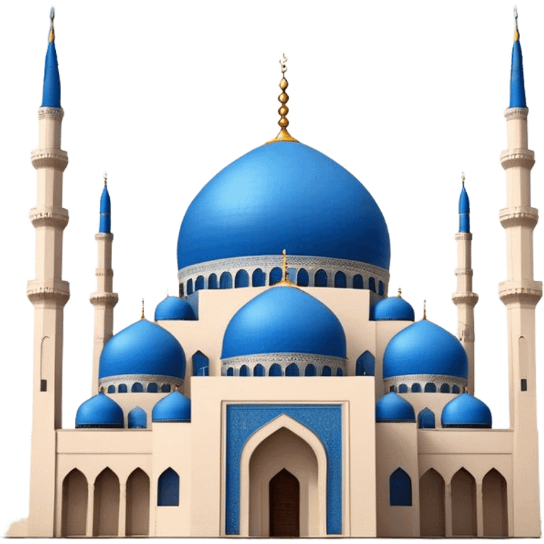 Mohammad Al-Amin Mosque Emoji of Beirut – Featuring its blue dome, tall minarets, and Arabic calligraphy. emoji