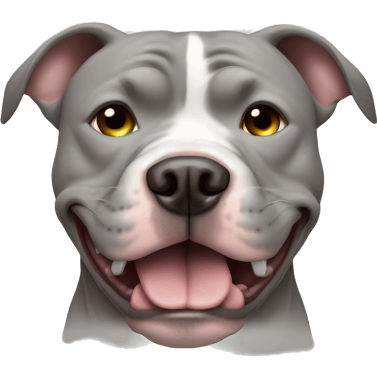 pitbull gris durmiendo  emoji