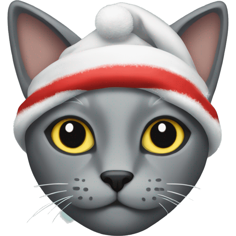 Grey cat Xmas emoji