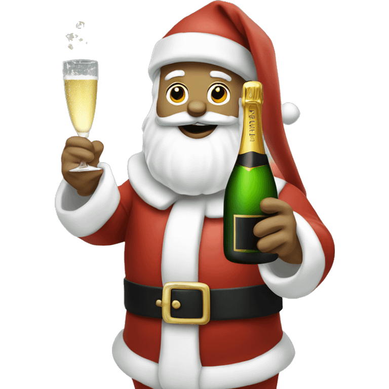 Champagne santa emoji