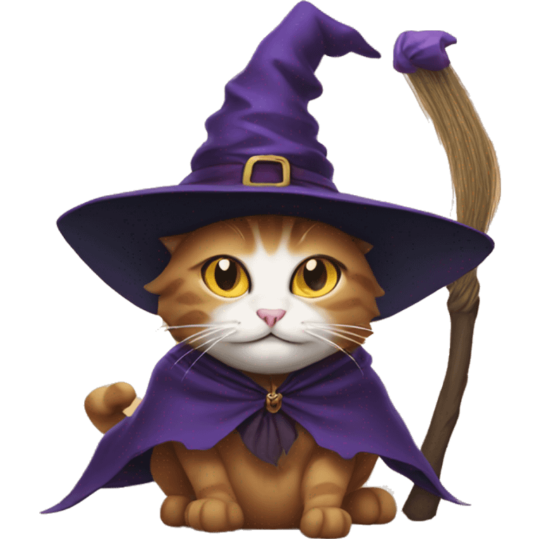 Cat as a witch emoji