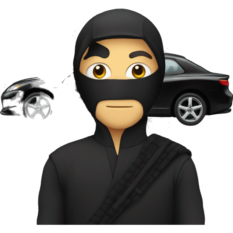 ninja with a black car emoji