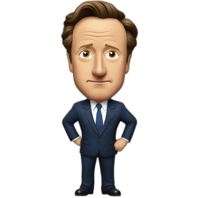 4K David Cameron with bad sun burn emoji