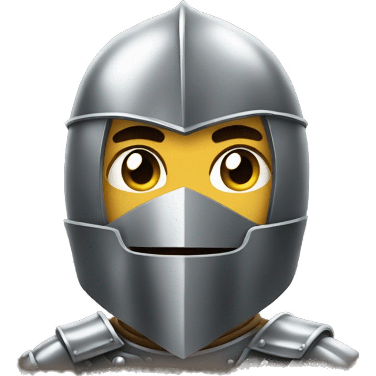 create an emoji of a knight making the shushing face emoji