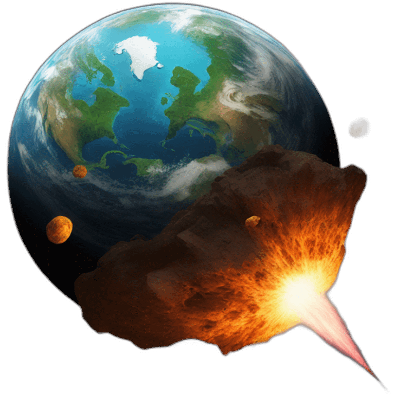 Asteroid hitting Earth emoji