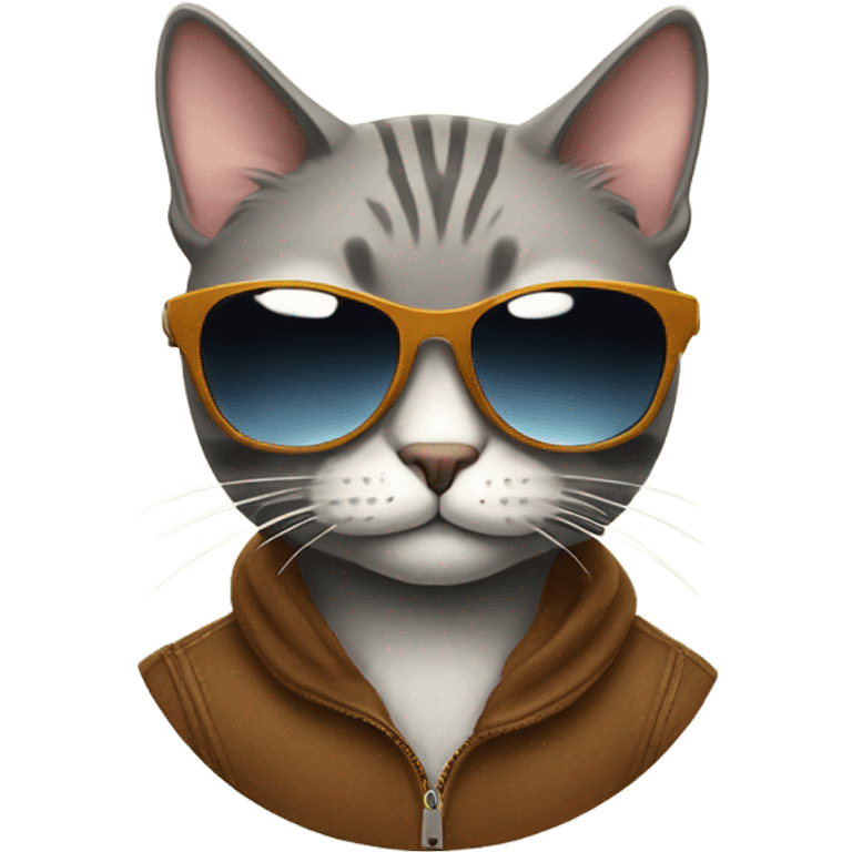 Cat with sunglasses emoji