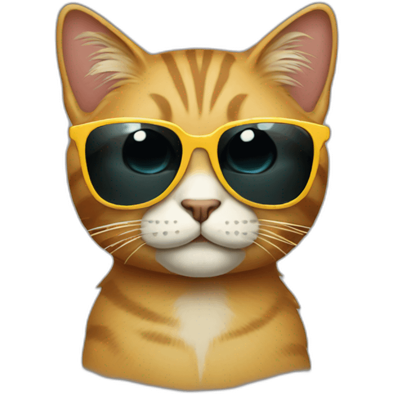 Cat with sunglasses emoji