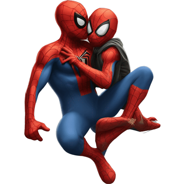 Spider-Man kissing guy emoji