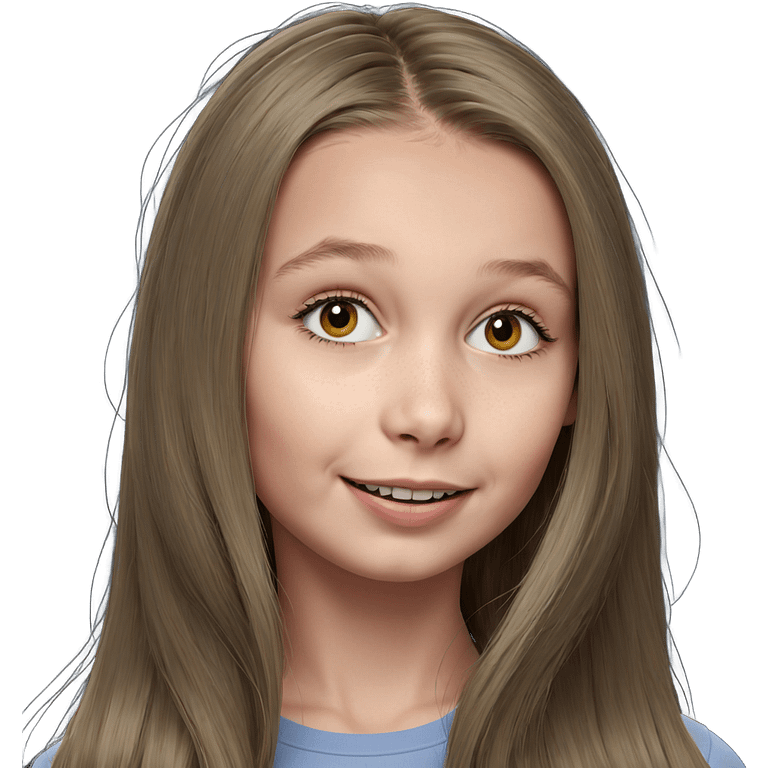 smiling girl with long hair emoji