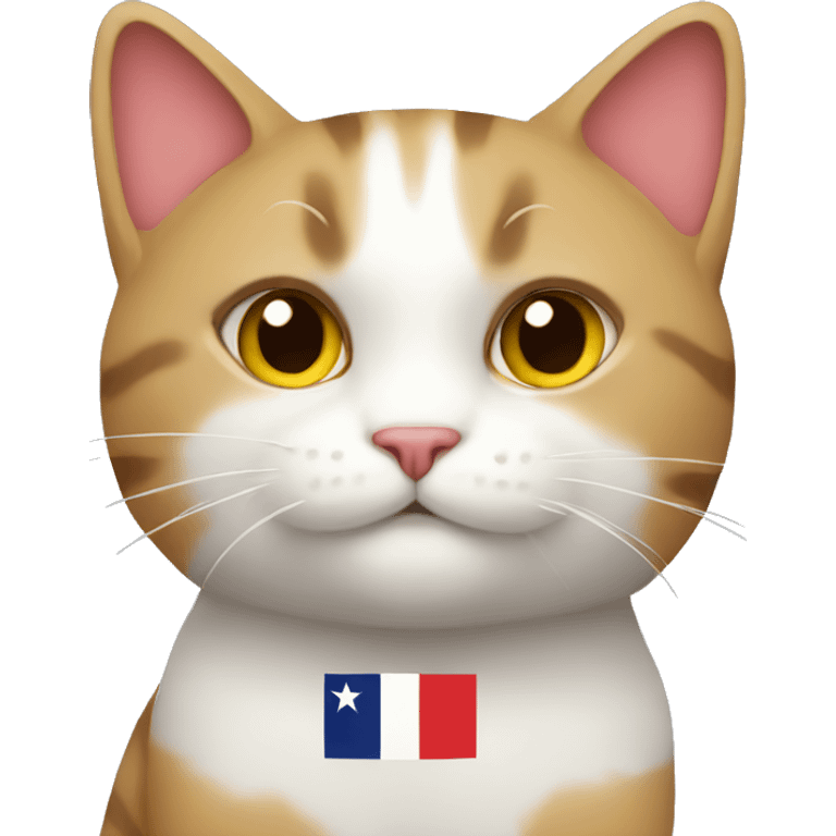 cat with the Chilean flag emoji