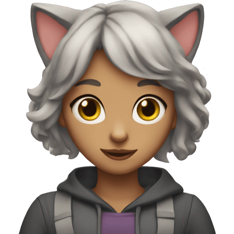 Cat girl emoji