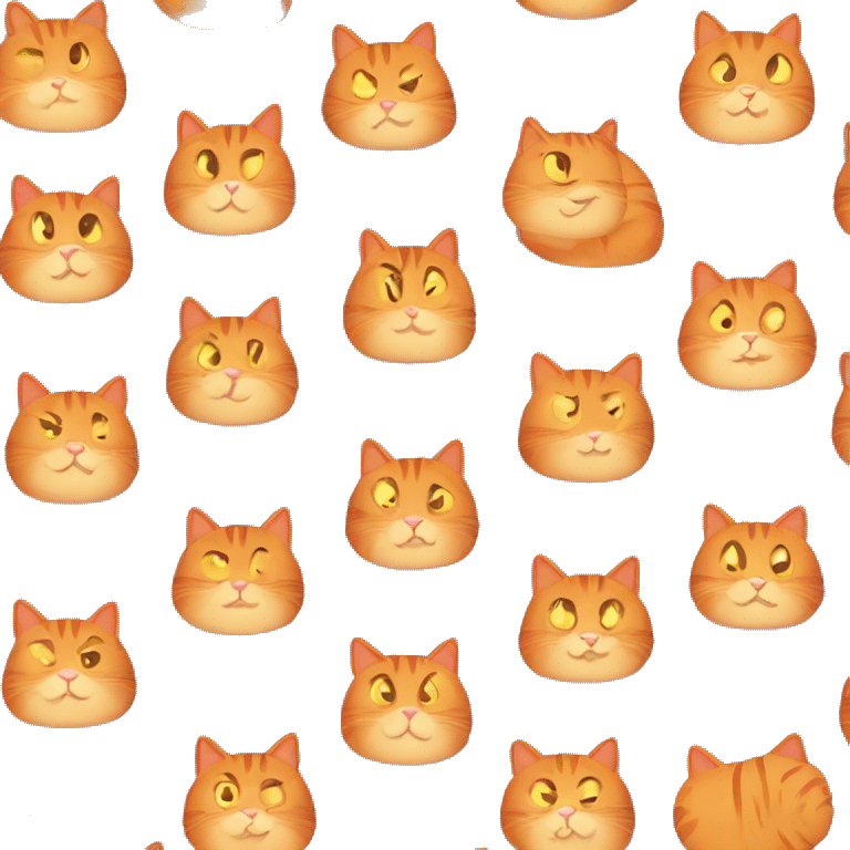 Fat orange cat emoji