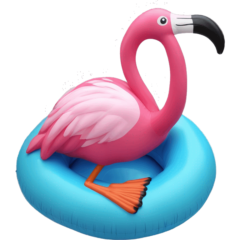 flamingo inflatable pool toy emoji