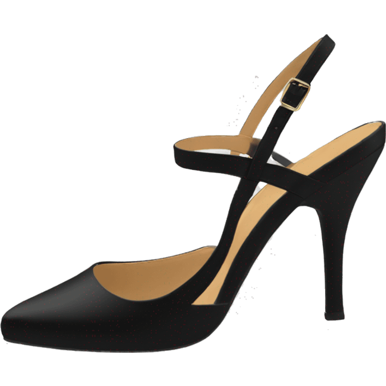 Black low Sling back heels emoji