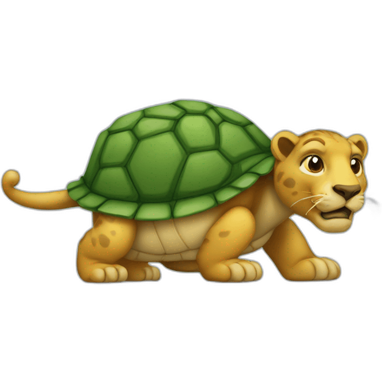 tortue sur un lion emoji