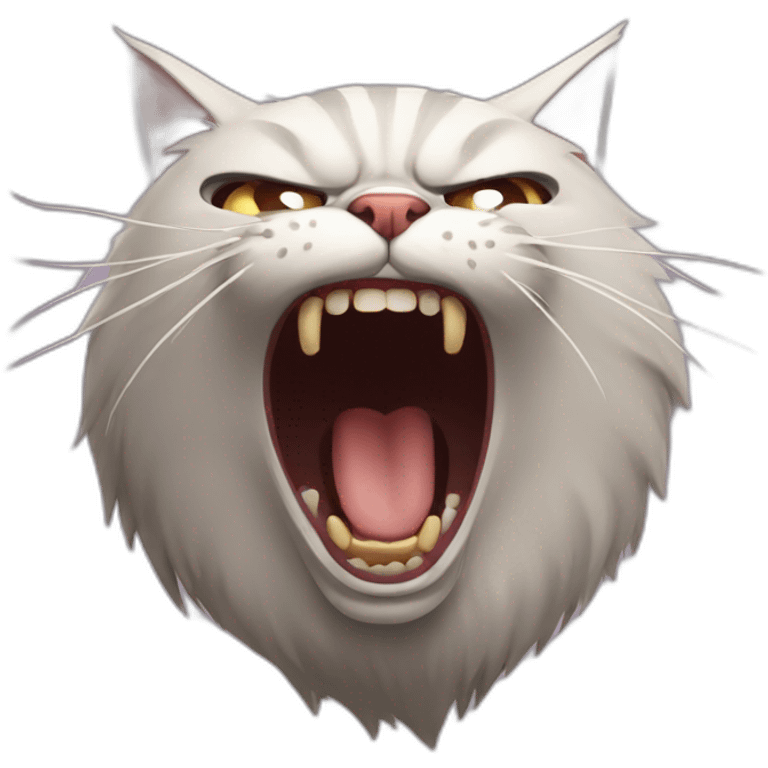 angry screaming cat emoji