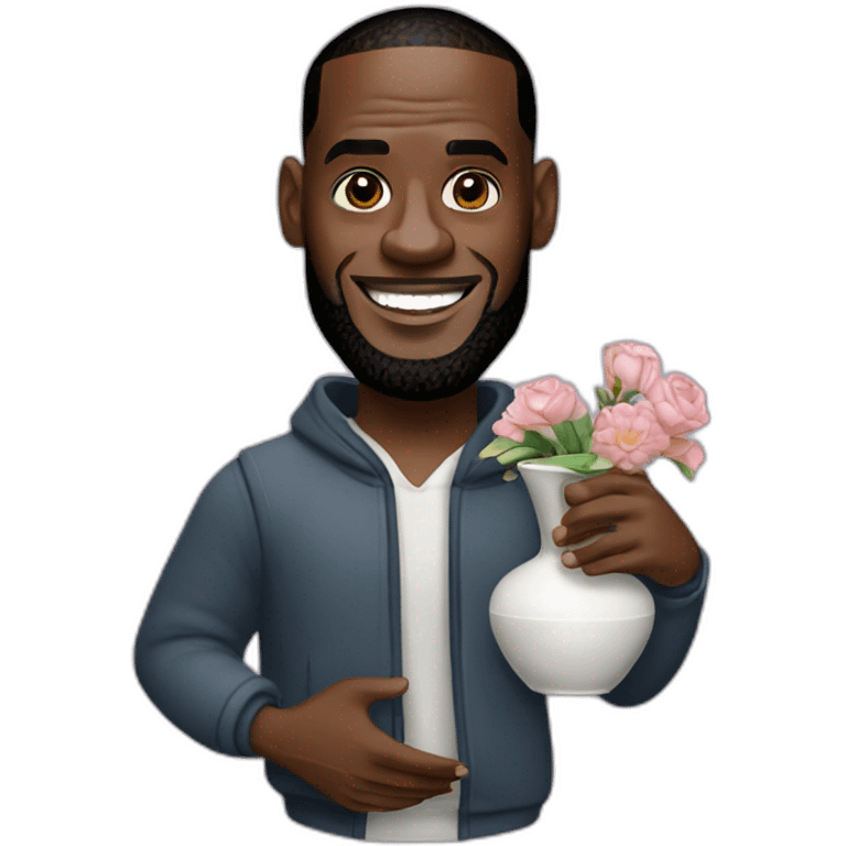 Lebron james holding a ceramic vase emoji