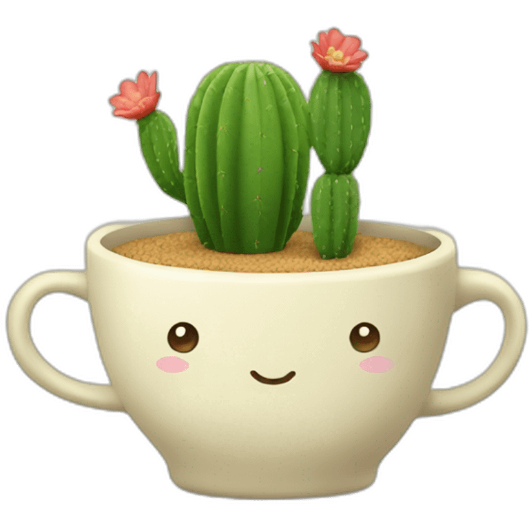 a cactus teacup emoji