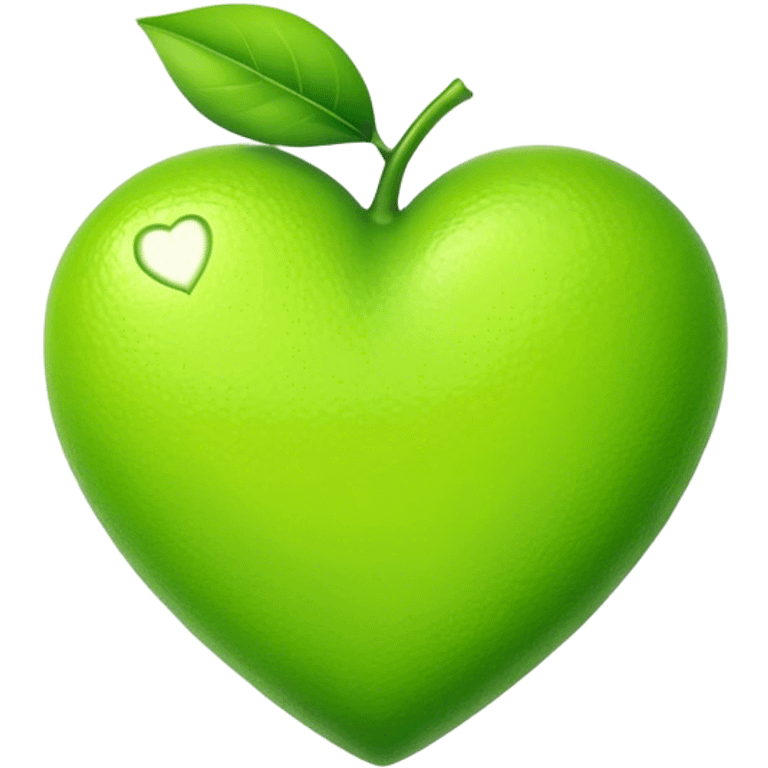 Lime color heart  emoji