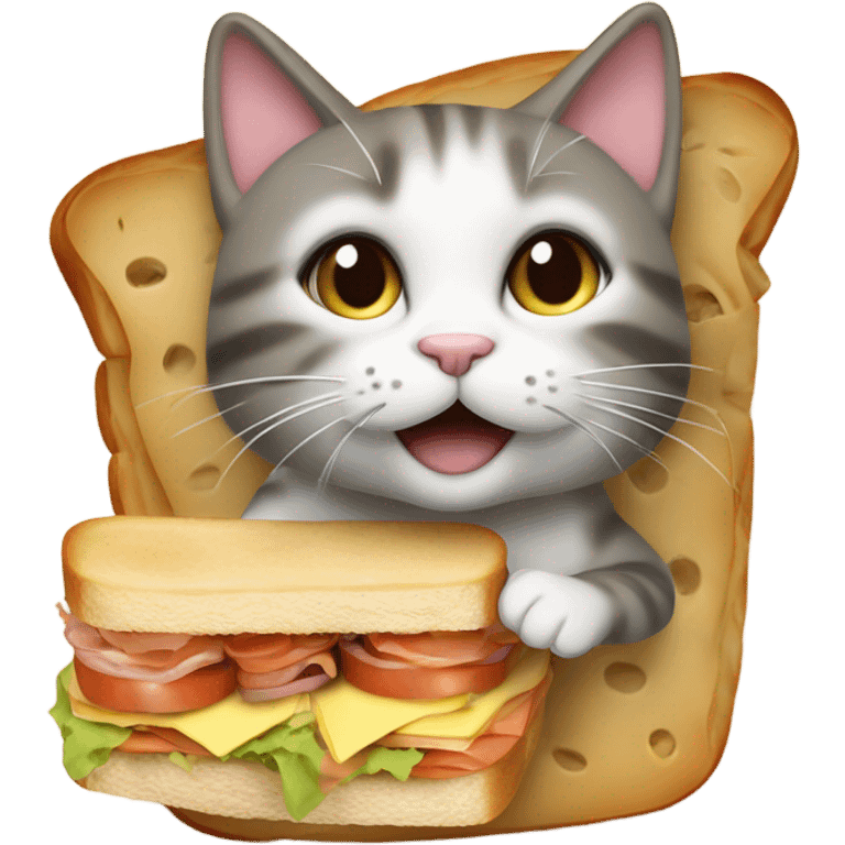 Cat eating a sandwich  emoji