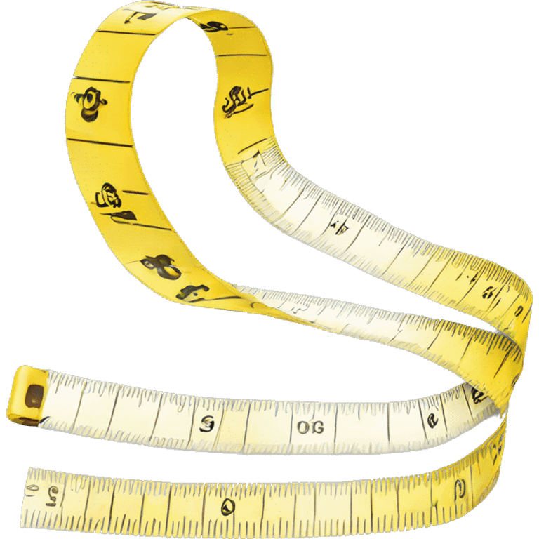 white measuring tape emoji