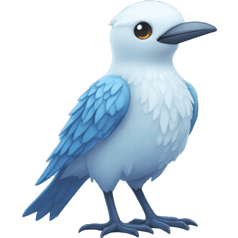 Fantasy legendary ice bird Fakemon full body emoji