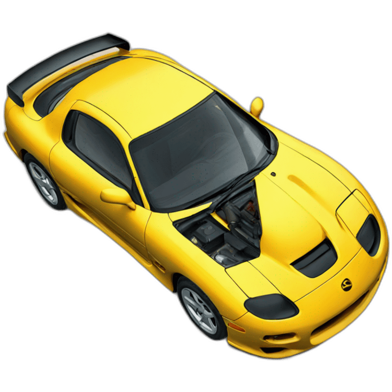 Yellow mazda rx-7 fd emoji