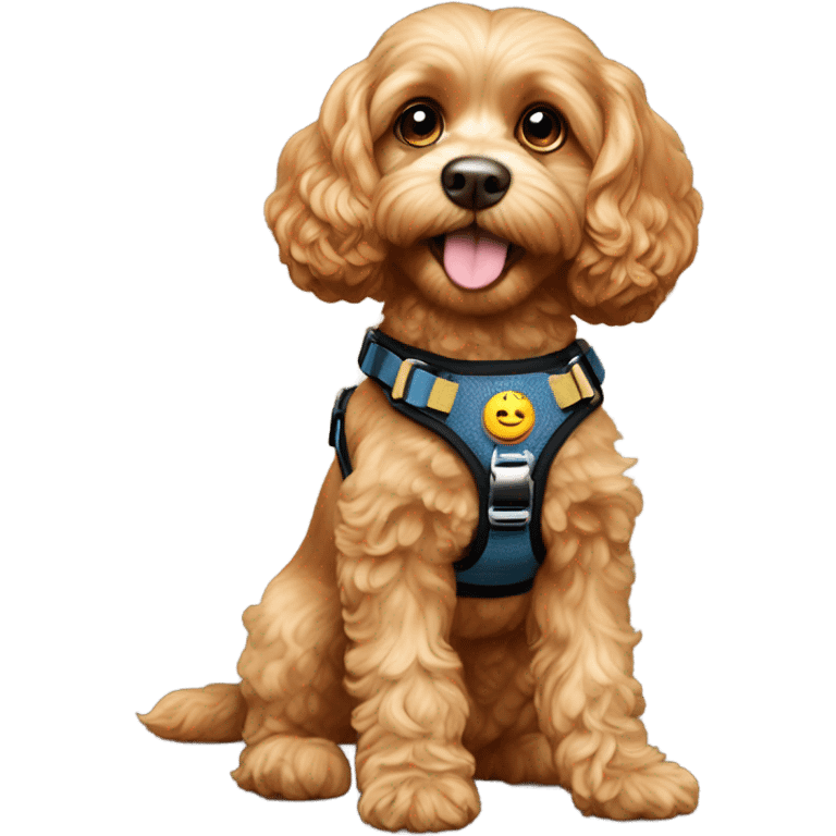 golden cavapoo armed emoji