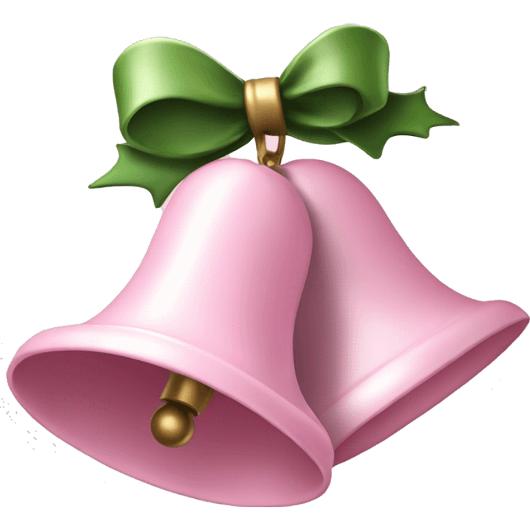 Light pink Christmas bells emoji