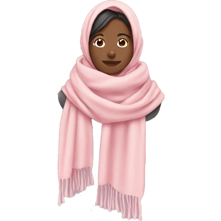 a pastel pink scarf emoji