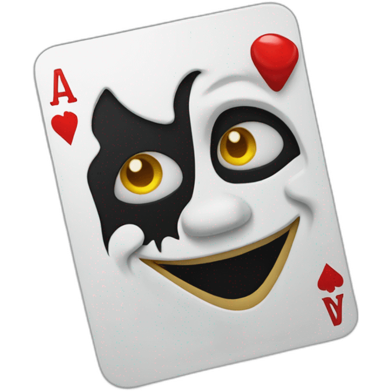 Black joker card without face emoji