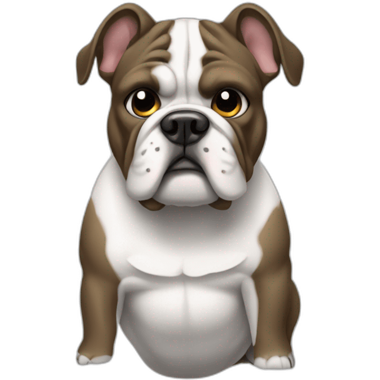 Bulldog francés negro blanco  emoji