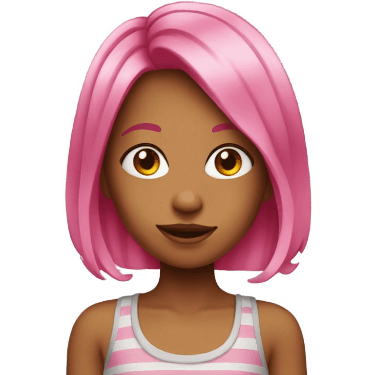 Pink hair girl  emoji