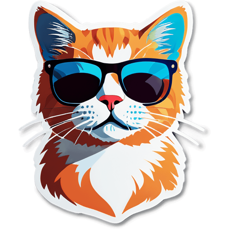 Cat with sunglasses emoji