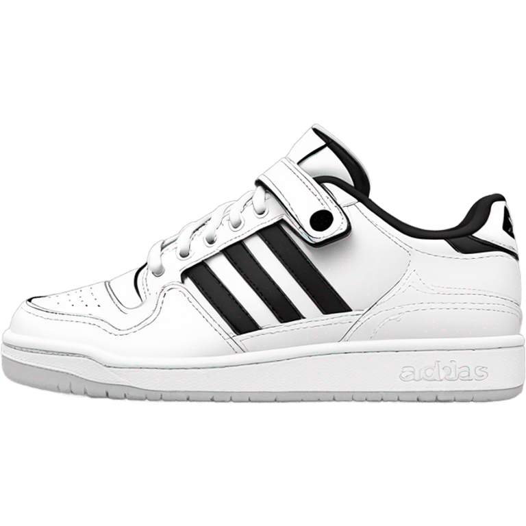 Adidas forum low black white emoji