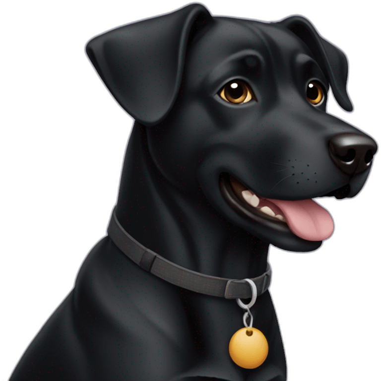 full black dog emoji