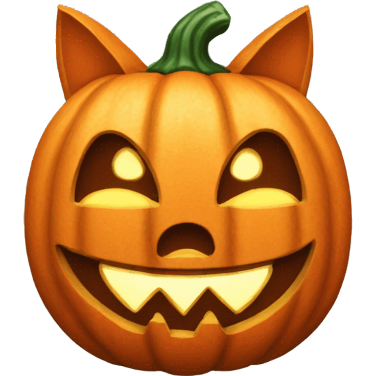 Cat Jack o lantern emoji