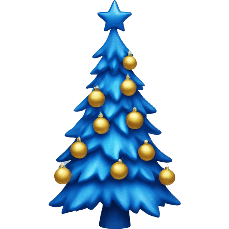 Blue Christmas tree emoji