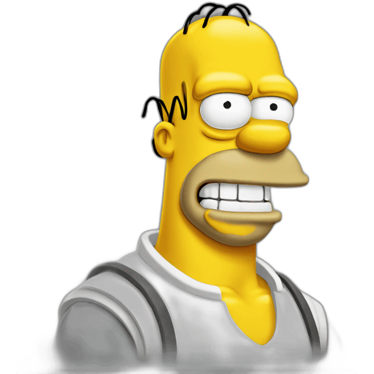 very muscular homer simpson  emoji