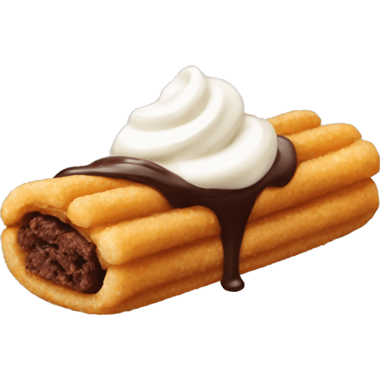 Dipped chocolate churro tip emoji